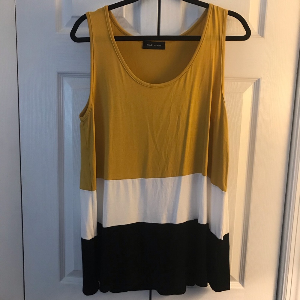 NWOT M color block tunic tank
